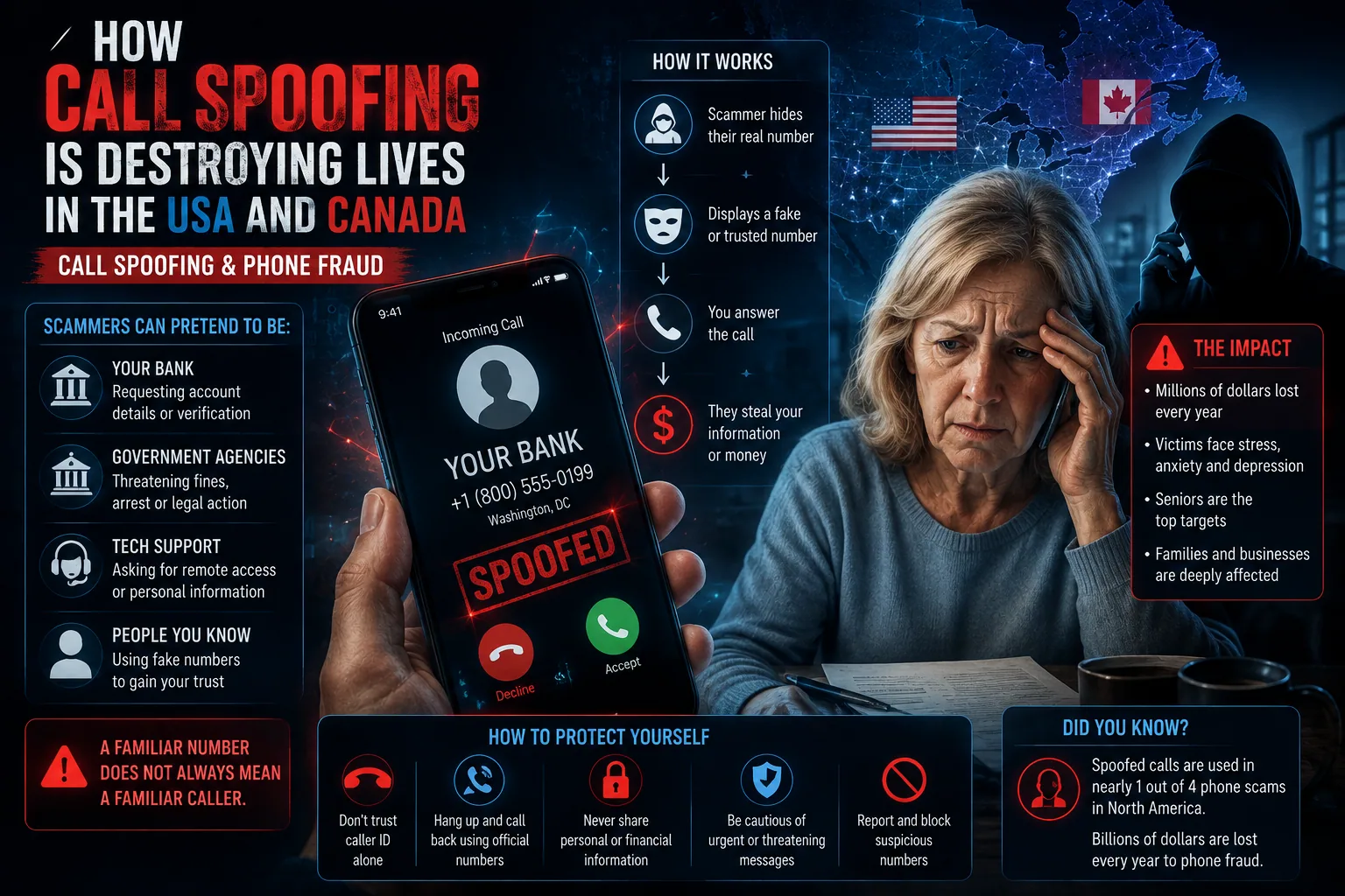 How Call Spoofing Is Destroying Lives in the USA and Canada | Saffron Guru