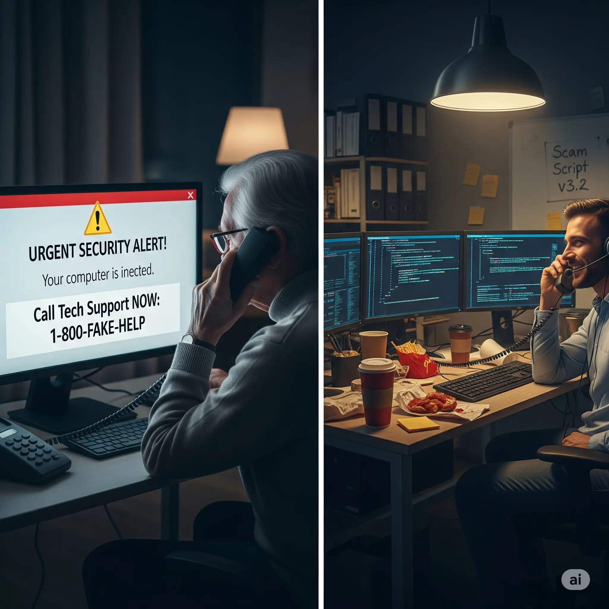 🖥️ Fake Tech Support Scams – How to Stay Safe | Saffron Guru