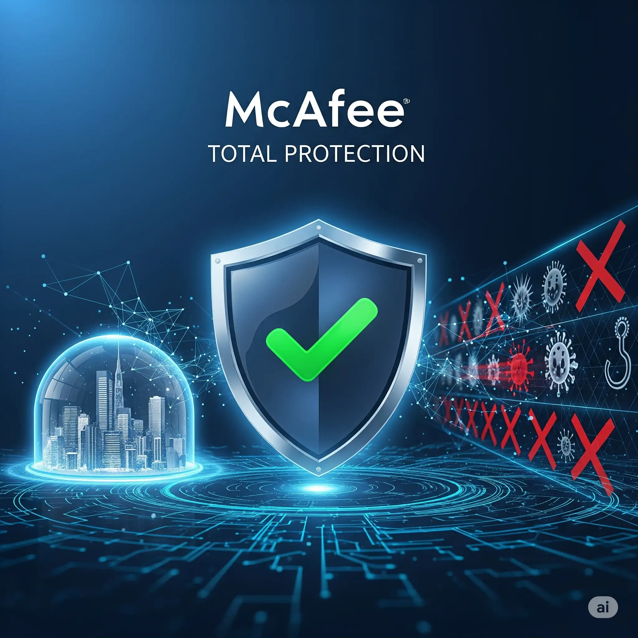 McAfee Total Protection – Family (10 Devices) from Saffron Guru