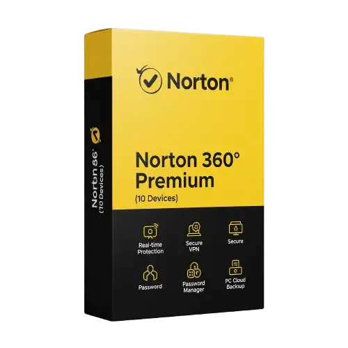 Norton 360 Premium (10 Devices) from Saffron Guru