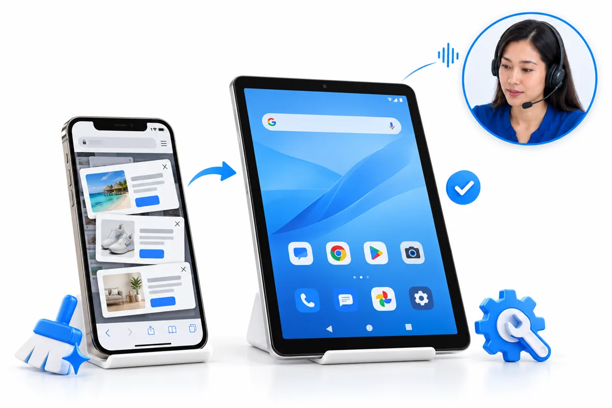 Saffron Guru iPhone and Android phone and tablet help with a remote technician